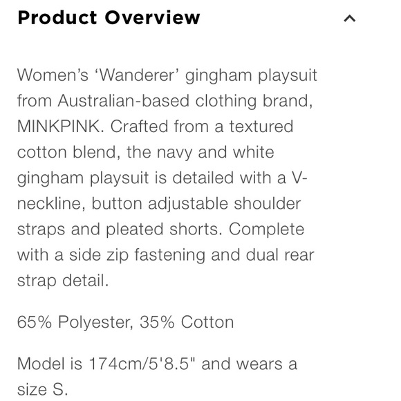 Minkpink Wanderer Gingham Playsuit/Romper - Picture 8 of 8